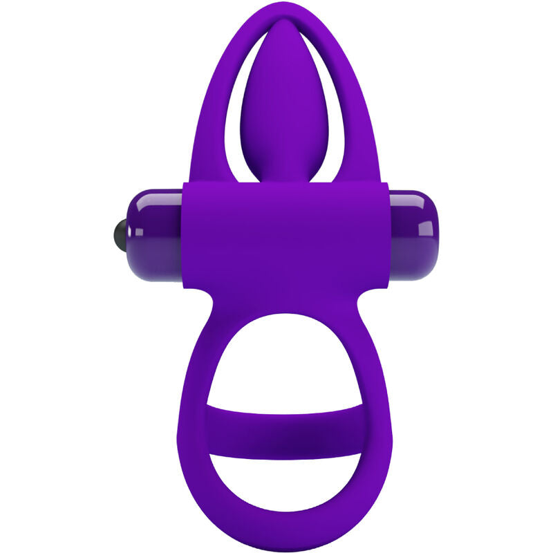 PRETTY LOVE - ANELLO VIBRANTE 10 VIBRAZIONI SILICONE VIOLA