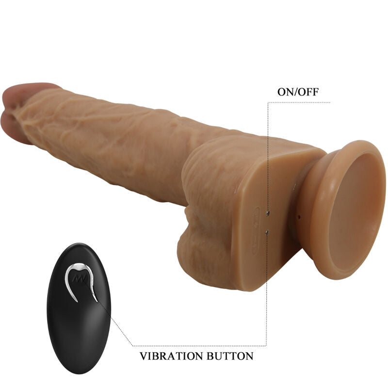PRETTY LOVE - JONATHAN DILDO IN SILICONE 3 VIBRAZIONI + 3 MISURE DI INSERIMENTO TELECOMANDO 21 CM