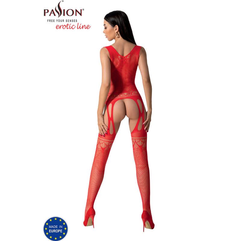 PASSION - BS099 BODYSTOCKING BLANCO TALLA UNICA