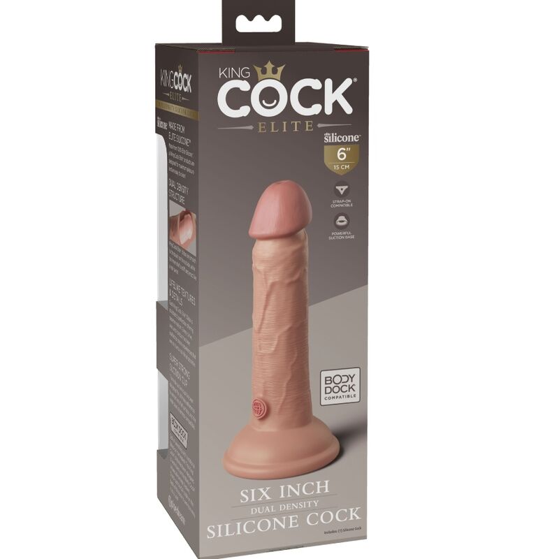 KING COCK - DILDO REALISTICO IN SILICONE ELITE 15,2 CM