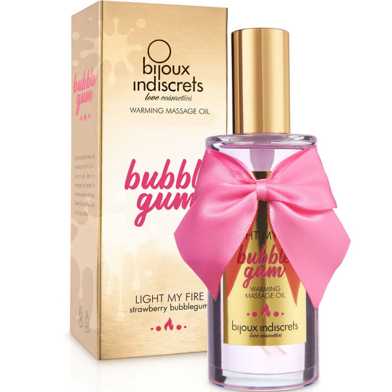 BIJOUX - INDISCRETS LIGHT MY FIRE OLIO DA MASSAGGIO EFFETTO CALORE GUSTO GOMMA DA SCHIUMA