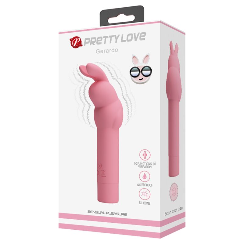 PRETTY LOVE - VIBRATORE ROSA IN SILICONE A FORMA DI CONIGLIO GERARDO