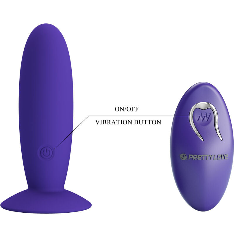 PRETTY LOVE - VIBRATORE ANALE YOUTH PLUG CON TELECOMANDO VIOLA