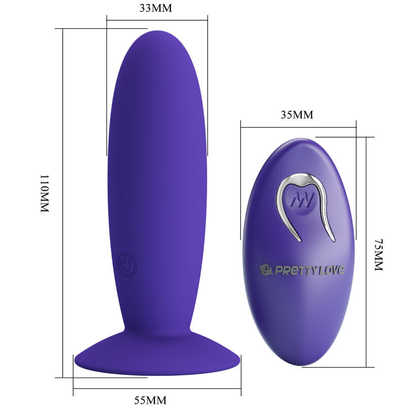 PRETTY LOVE - VIBRATORE ANALE YOUTH PLUG CON TELECOMANDO VIOLA