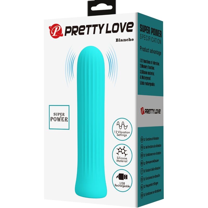 PRETTY LOVE - BLANCHE BLUE VIBRATORE STIMOLATORE