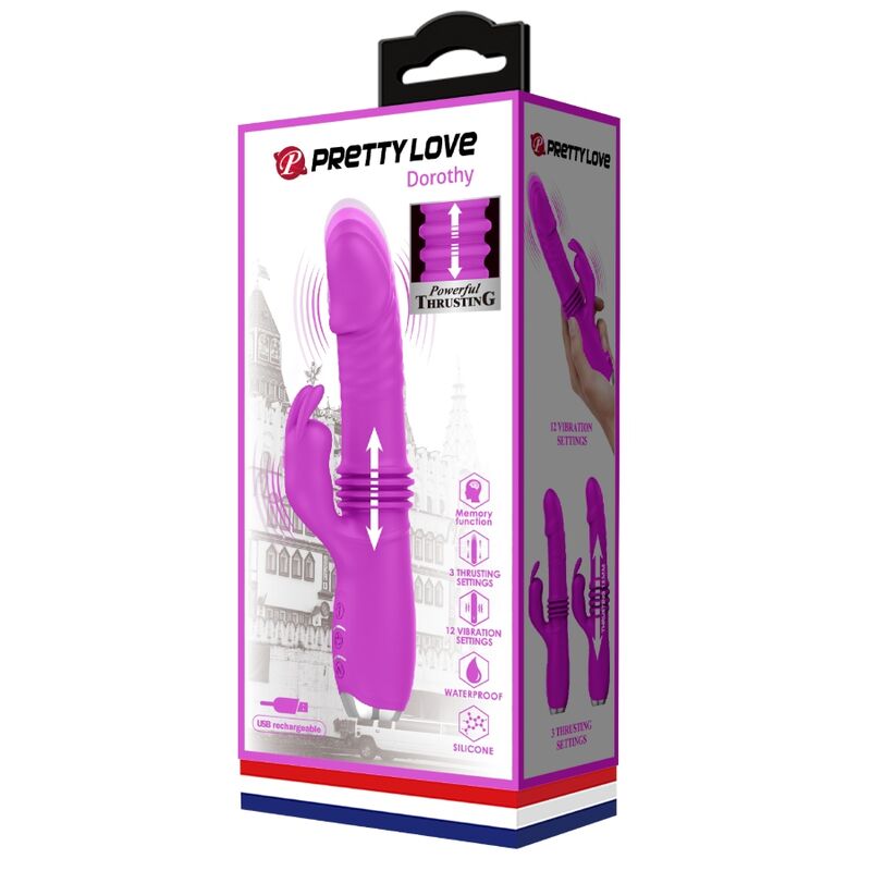 PRETTY LOVE - VIBRATORE CONIGLIO VIOLA RICARICABILE DOROTHY