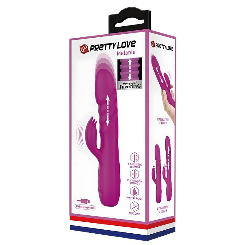 PRETTY LOVE - VIBRATORE CONIGLIO VIOLA RICARICABILE MELANIE
