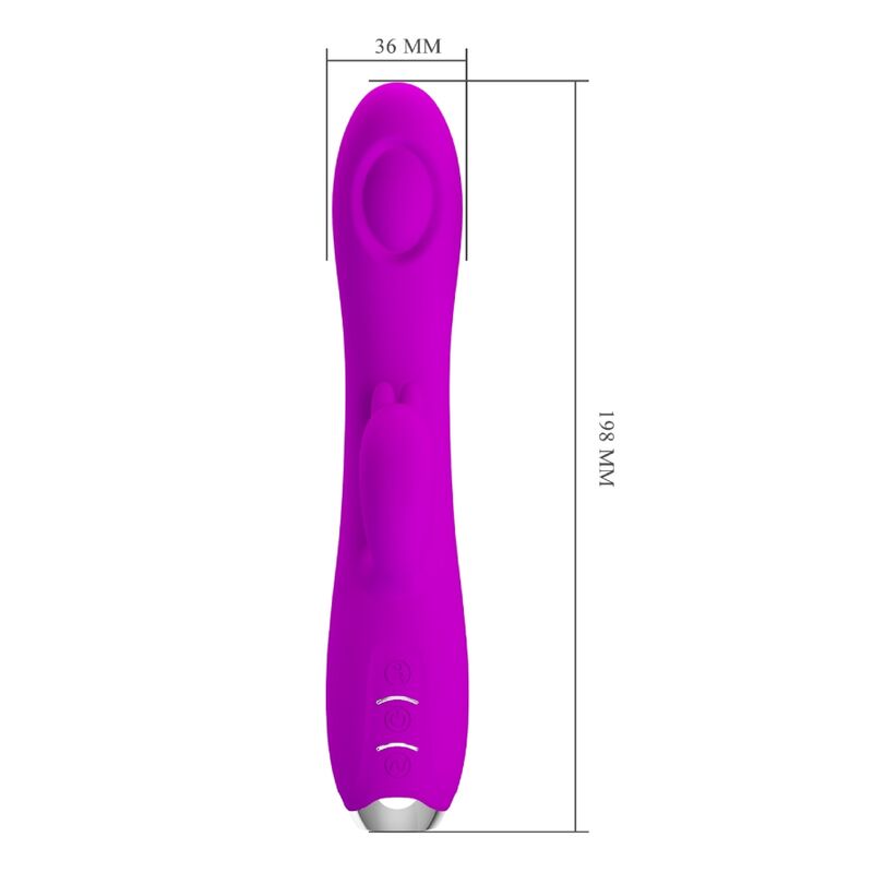 PRETTY LOVE - REGINA VIBRATORE RICARICABILE-GEL ASPIRANTE VIOLA