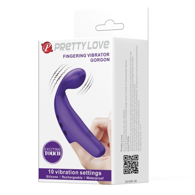PRETTY LOVE - VIBRATORE RICARICABILE DA DITO VIOLA GORGON