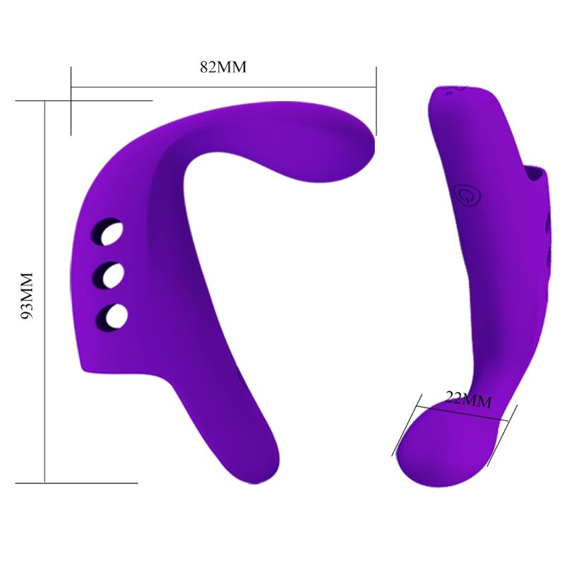PRETTY LOVE - VIBRATORE RICARICABILE DA DITO VIOLA GORGON