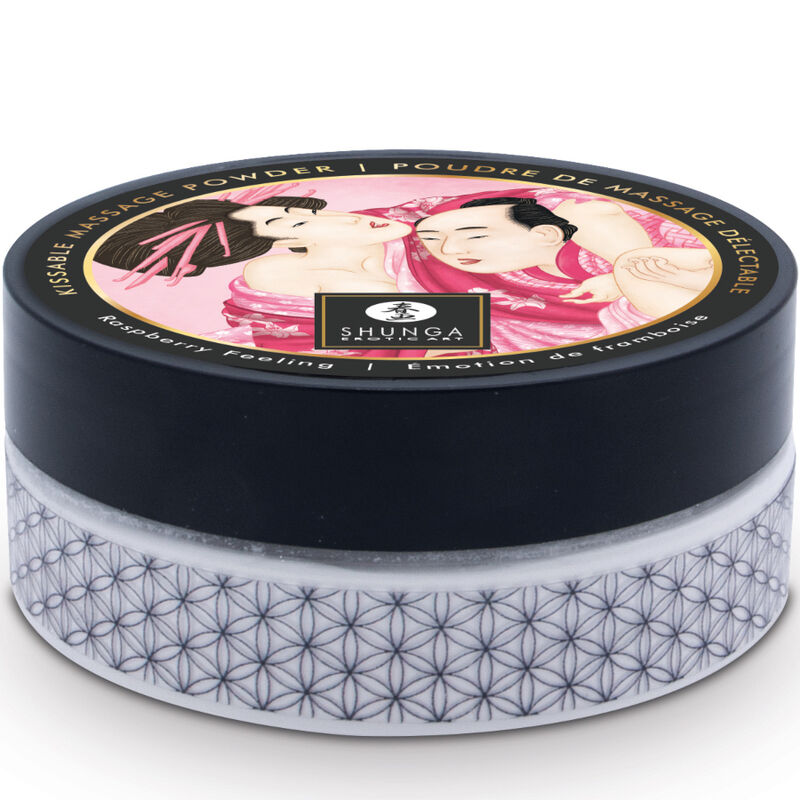 SHUNGA - KIT DI POLVERE DA MASSAGGIO COMMESTIBILI AL LAMPONE