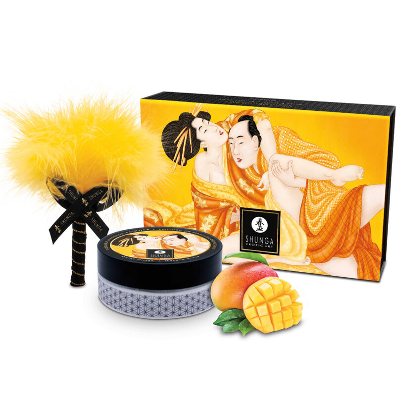 SHUNGA - KIT DI POLVERE DA MASSAGGIO AL MANGO COMMESTIBILI