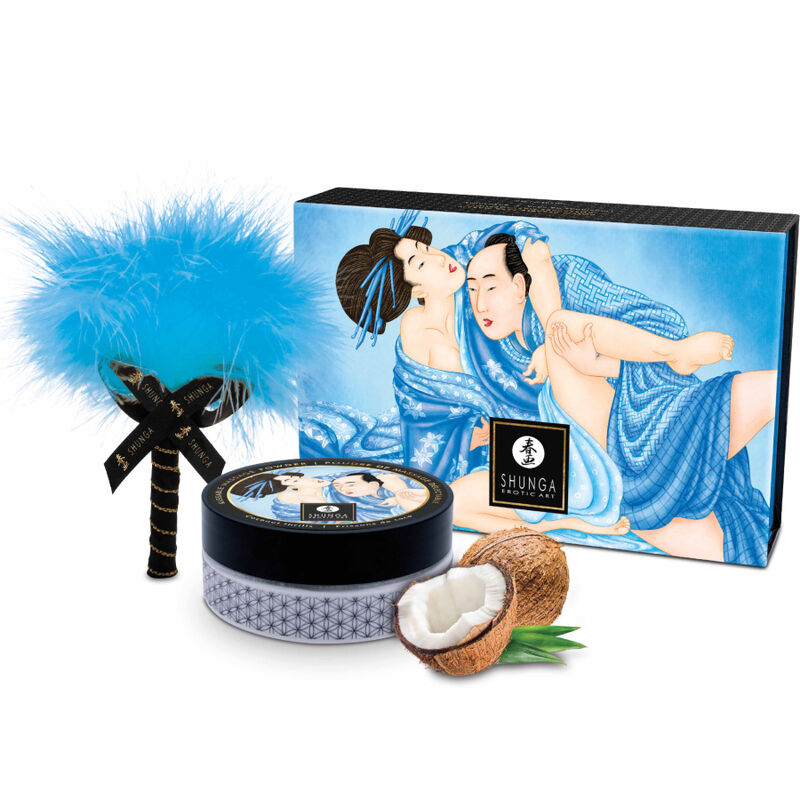 SHUNGA - KIT DI POLVERE DA MASSAGGIO COMMESTIBILI AL COCCO