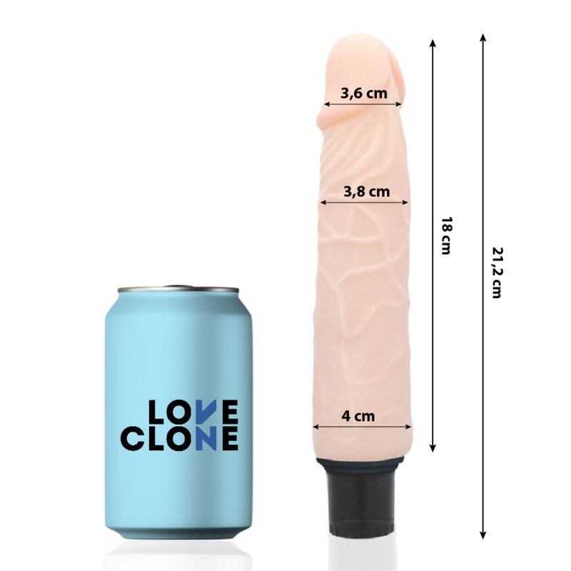 LOVECLONE - FINN VIBRATORE REALISTICO AUTOLUBRIFICANTE 21,2 CM -O- 3,8 CM