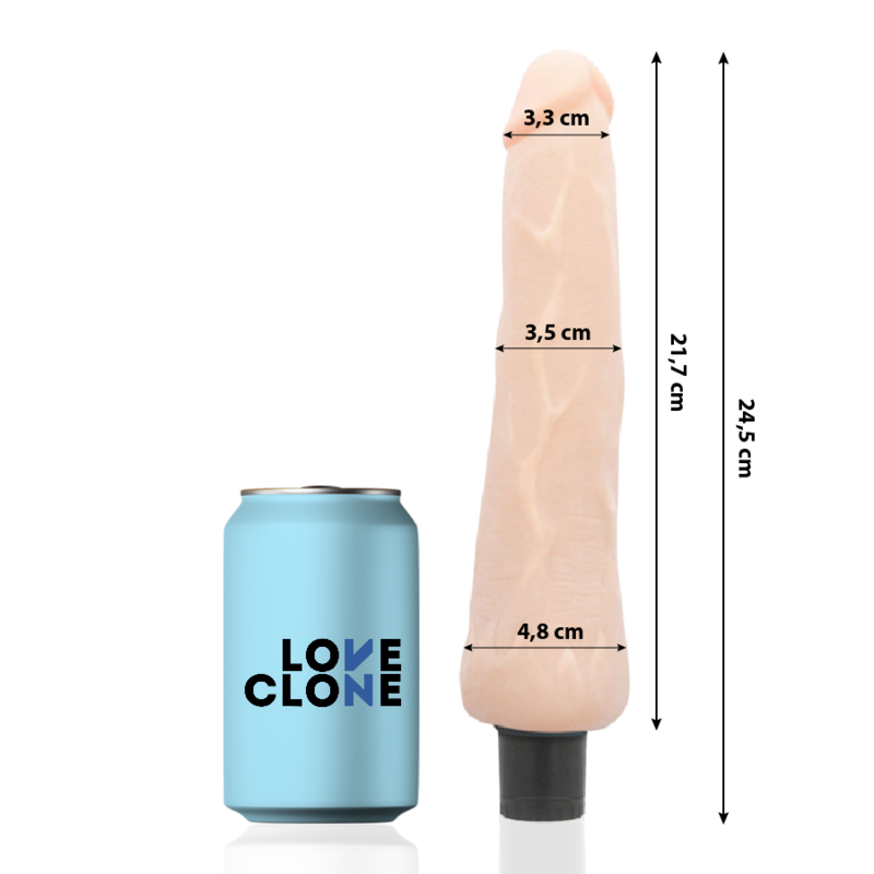 LOVECLONE - RAGNAR VIBRATORE REALISTICO AUTOLUBRIFICANTE 24,5 CM -O- 3,5 CM