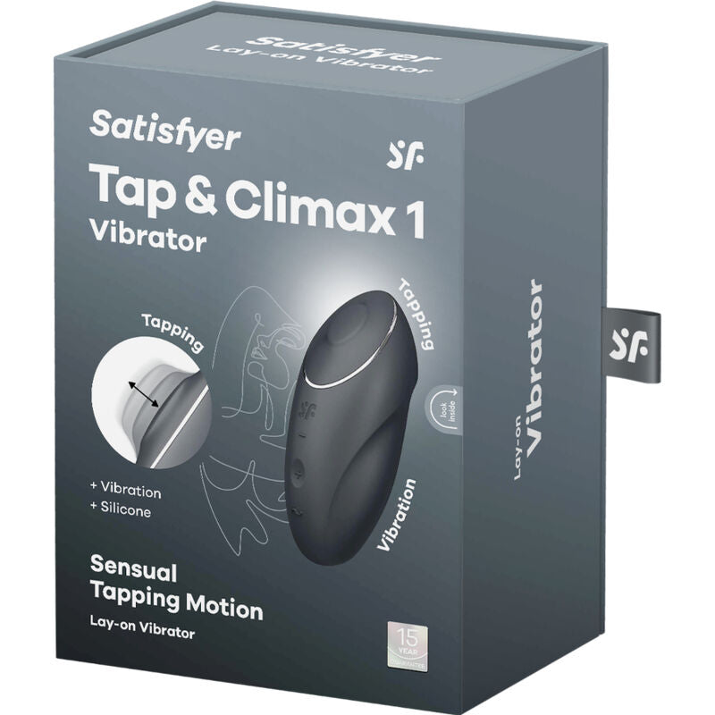 SATISFYER - TAP & CLIMAX 1 VIBRADOR LAY-ON GRIS