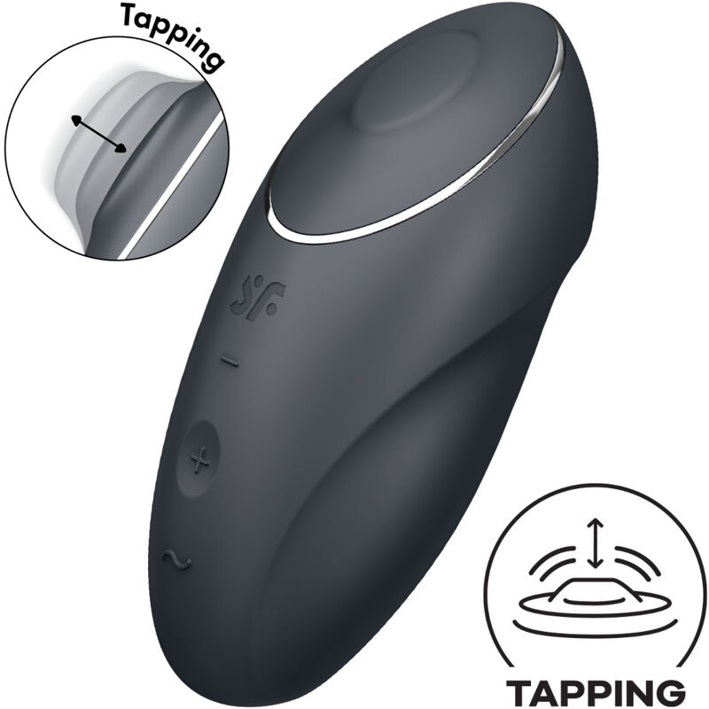 SATISFYER - TAP & CLIMAX 1 VIBRADOR LAY-ON GRIS