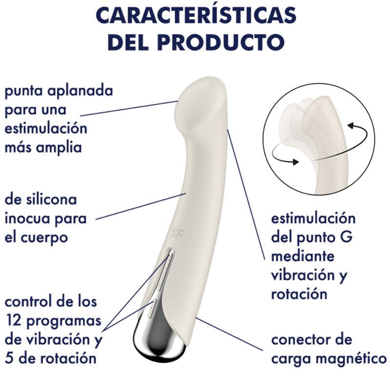 SATISFYER - SPINNING G-SPORT 1 VIBRADOR ROTADOR AZUL