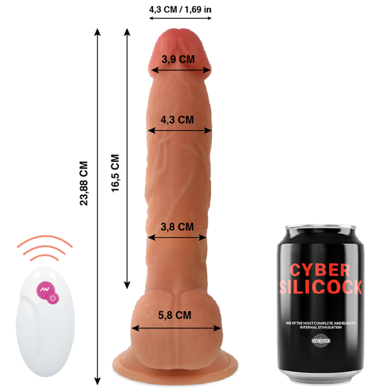 CYBER SILICOCK - TELECOMANDO REALISTICO MASTER BEN 23,88 CM -O- 4,3 CM
