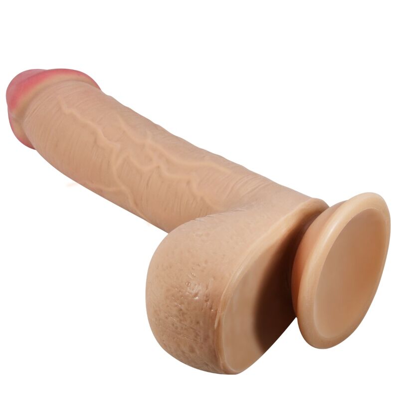 PRETTY LOVE - SERIE SLIDING SKIN DILDO REALISTICO CON VENTOSA PELLE SCORREVOLE NATURALE 23,4 CM