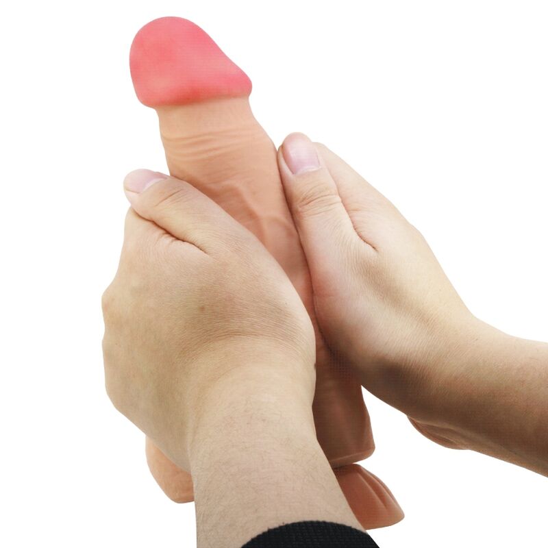 PRETTY LOVE - SERIE SLIDING SKIN DILDO REALISTICO CON VENTOSA SLIDING SKIN TELECOMANDO NATURALE 21,8 CM