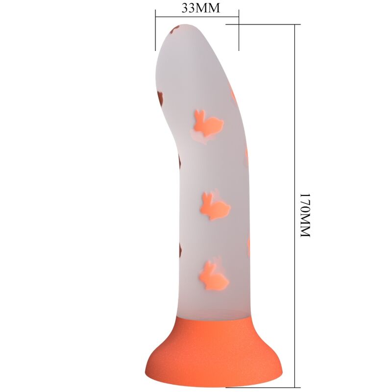 PRETTY LOVE - DILDO MAGICO NON VIBRANTE LUMINOSITÀ ARANCIONE NIGHTFALL