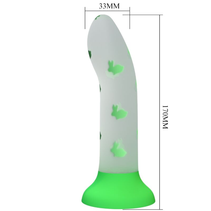 PRETTY LOVE - DILDO MAGICO SENZA VIBRAZIONE LUMINOSA VERDE NOTTURNO