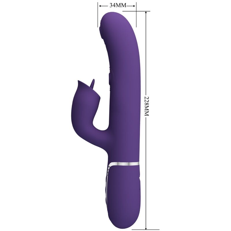 PRETTY LOVE - VIBRATORE CONIGLIO CON LECCA VIOLA