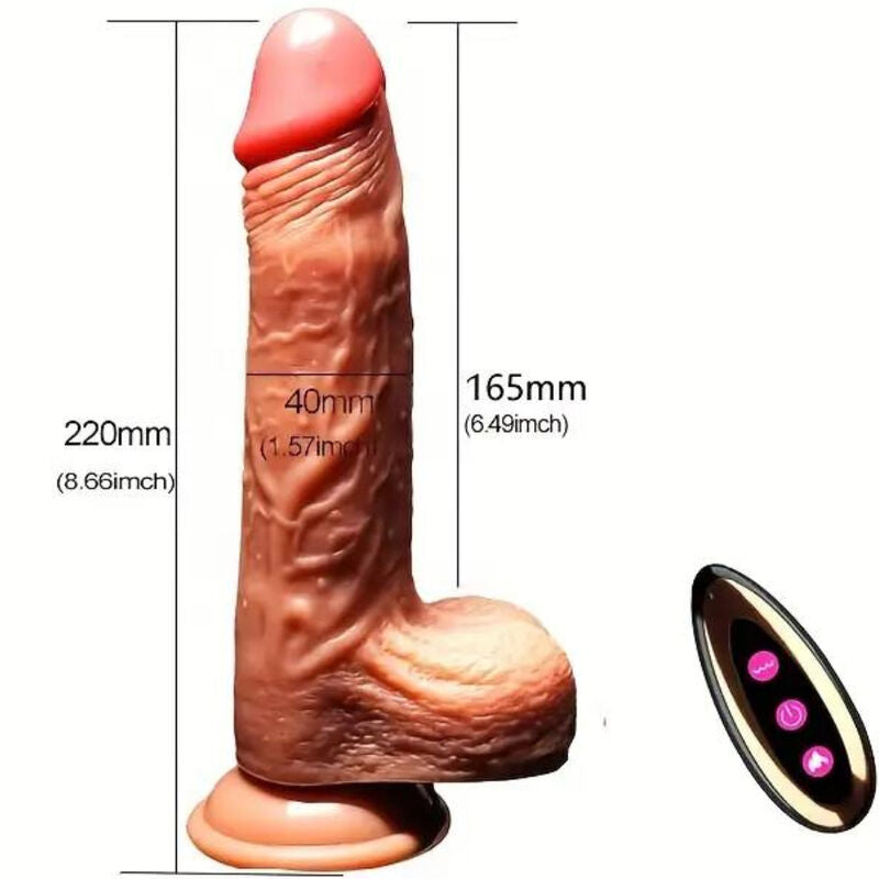 ARMONY - VIBRATORE DILDO REALISTICO E TELECOMANDO A SPINTA 22,5 CM