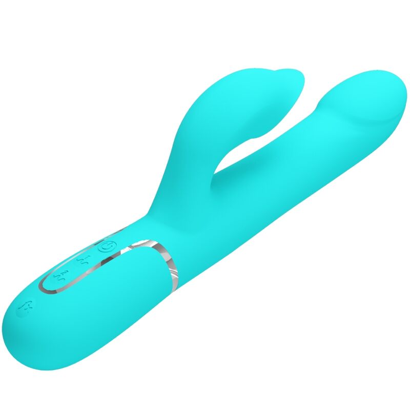 PRETTY LOVE - VIBRATORE CONIGLIO PERLA VERDE ACQUA