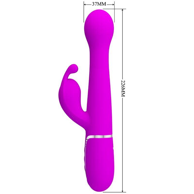 PRETTY LOVE - DEJON VIBRATORE RABBIT MULTIFUNZIONE 3 IN 1 VIOLA
