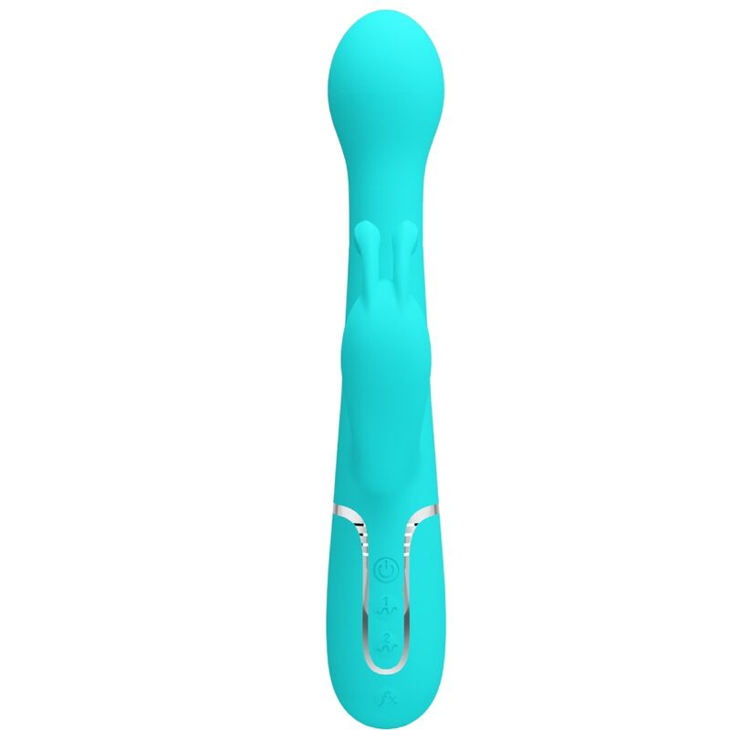PRETTY LOVE - DEJON VIBRATORE RABBIT MULTIFUNZIONE 3 IN 1 VERDE ACQUA