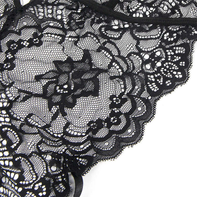 SUBBLIMA - COSTUME POLIZIA TUTA IN PIZZO NERO L/XL