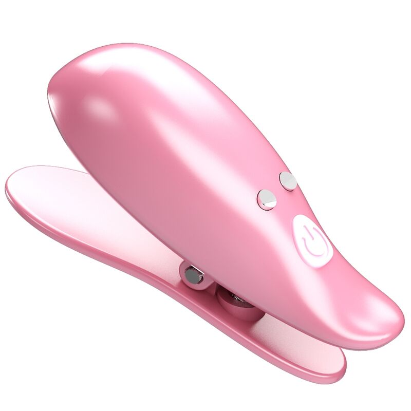 PRETTY LOVE - MORSETTI PER CAPEZZOLI VIBRANTI A FOGLIA ROSA