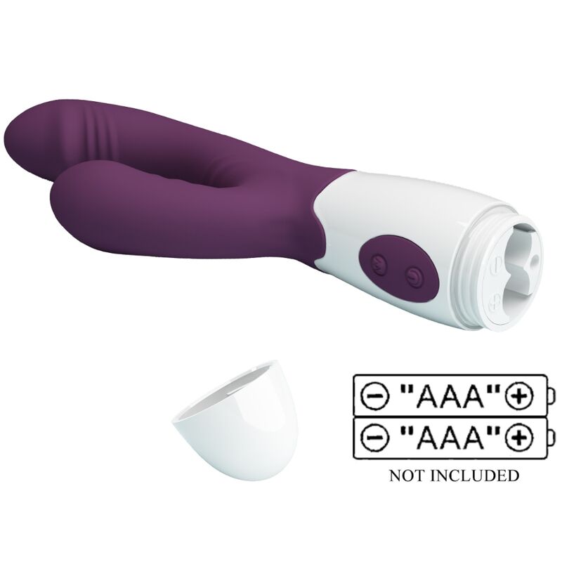 PRETTY LOVE - VIBRATORE ANDRE RABBIT E STIMOLATORE PUNTO G VIOLA