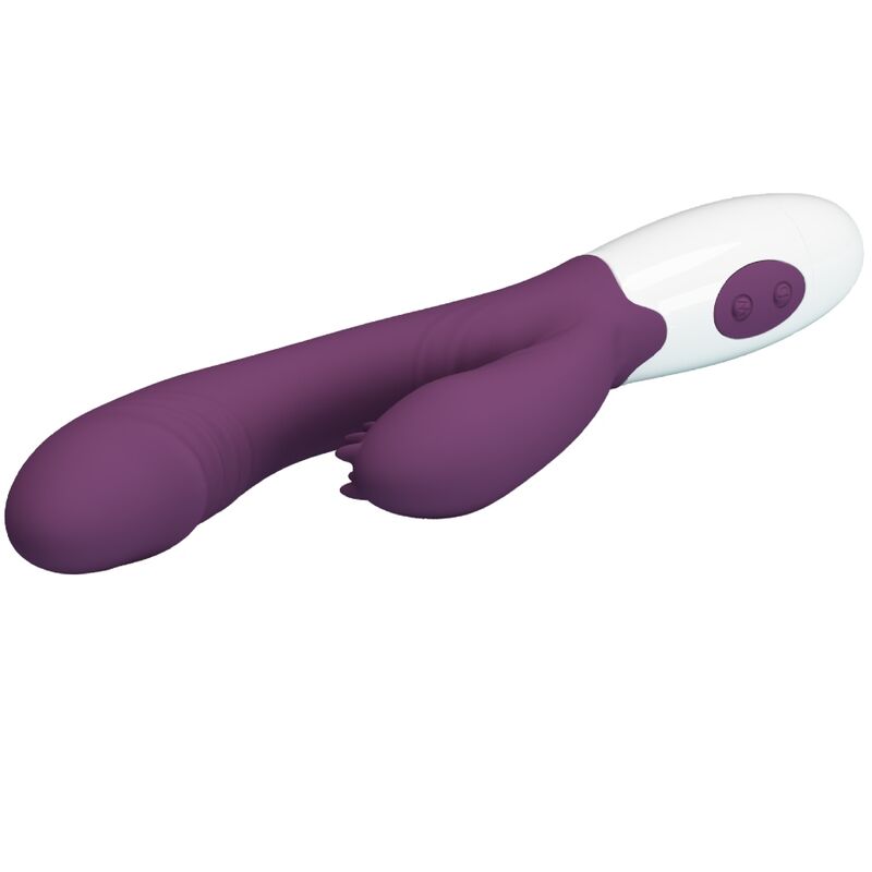 PRETTY LOVE - VIBRATORE ANDRE RABBIT E STIMOLATORE PUNTO G VIOLA