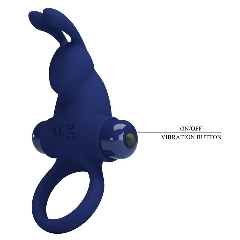 PRETTY LOVE - ANELLO VIBRANTE CON CONIGLIO BLU JIRO