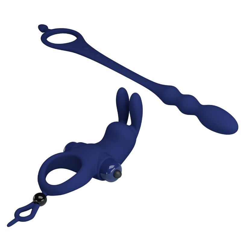 PRETTY LOVE - ANELLO VIBRANTE AYAD RABBIT CON TAPPO BLU