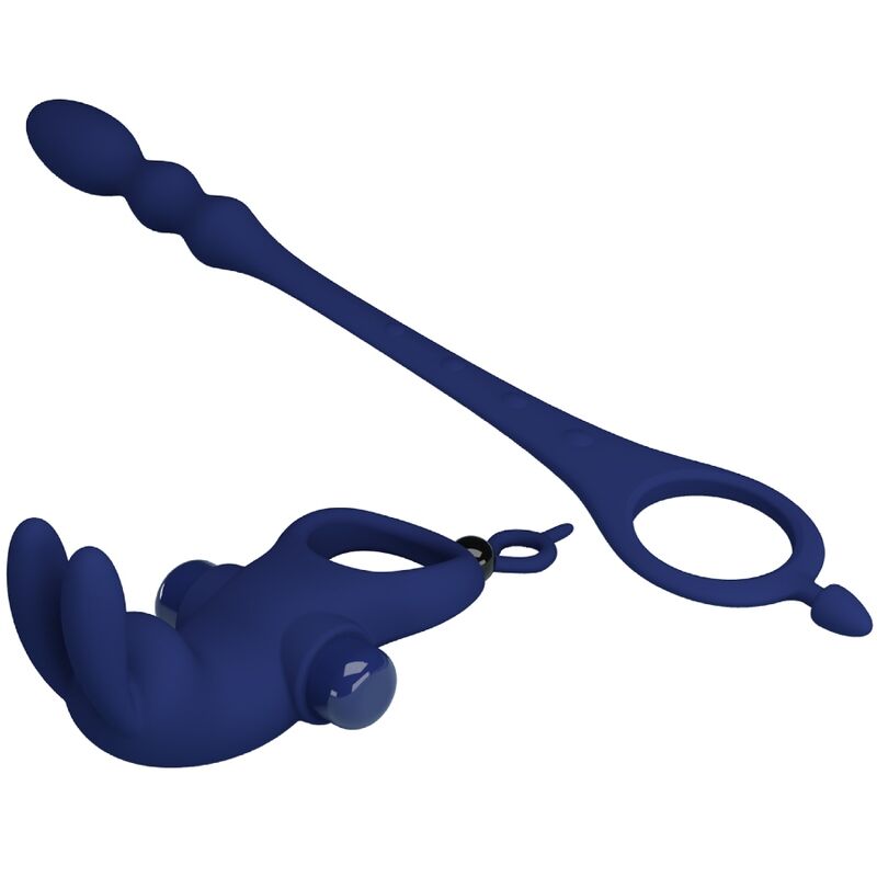 PRETTY LOVE - ANELLO VIBRANTE AYAD RABBIT CON TAPPO BLU