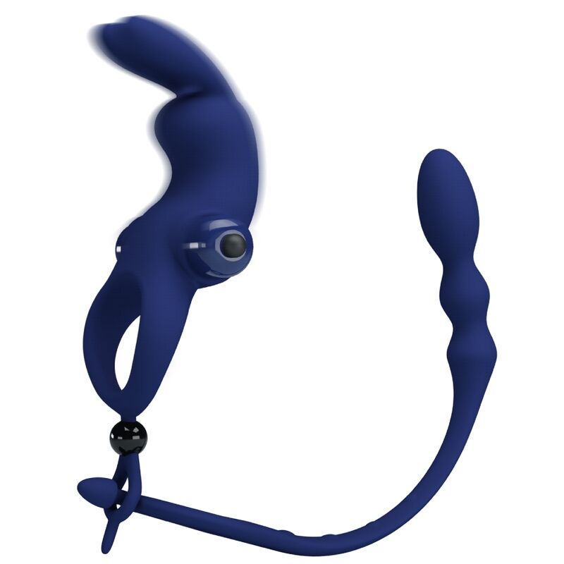PRETTY LOVE - ANELLO VIBRANTE AYAD RABBIT CON TAPPO BLU