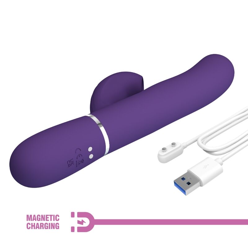 PRETTY LOVE - PERLITA VIBRATORE PUNTO G MULTIFUNZIONE 3 IN 1 VIOLA