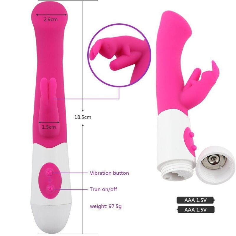 ARMONY - VIBRATORE CONIGLIO E STIMOLATORE PUNTO G 10 VELOCITÀ ROSA