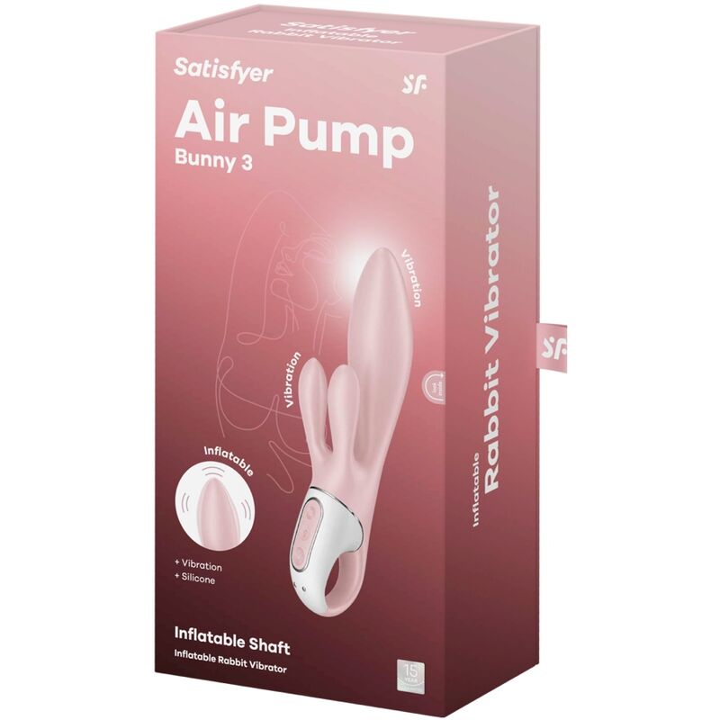 SATISFYER - POMPA D'ARIA CONIGLIETTO 3 GONFIABILE VIBRANTE CONIGLIO ROSA