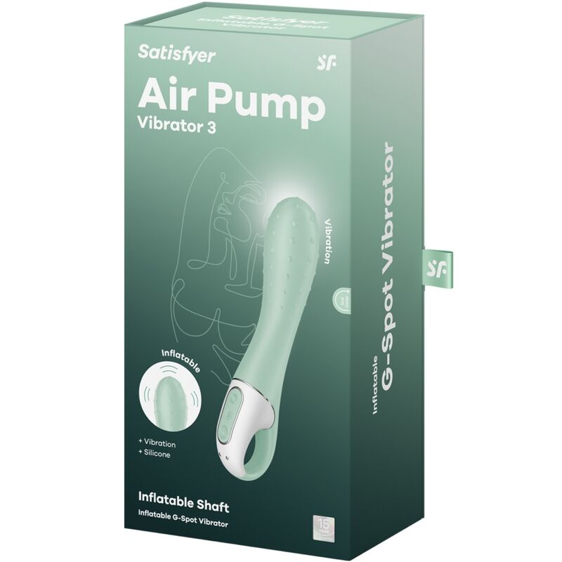 SATISFYER - VIBRATORE A POMPA D'ARIA 3 GONFIABILE PUNTO G MENTA
