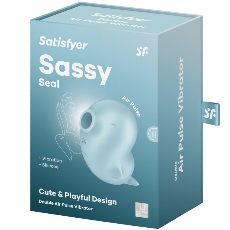 SATISFYER - STIMOLATORE E VIBRATORE SASSY SEAL BLU