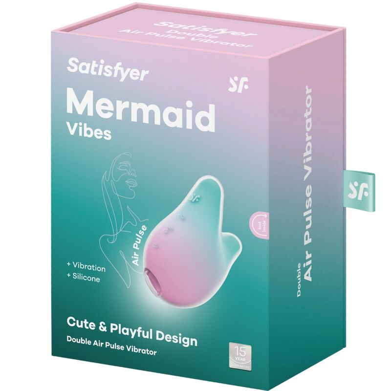 SATISFYER - STIMOLATORE E VIBRATORE MERMAID VIBES MENTA E ROSA