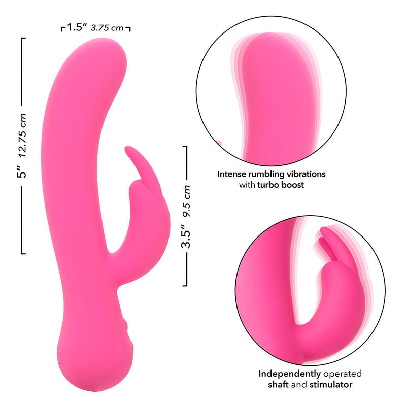 CALEXOTICS - VIBRATORE RABBIT RICARICABILE PER LA PRIMA VOLTA ROSA