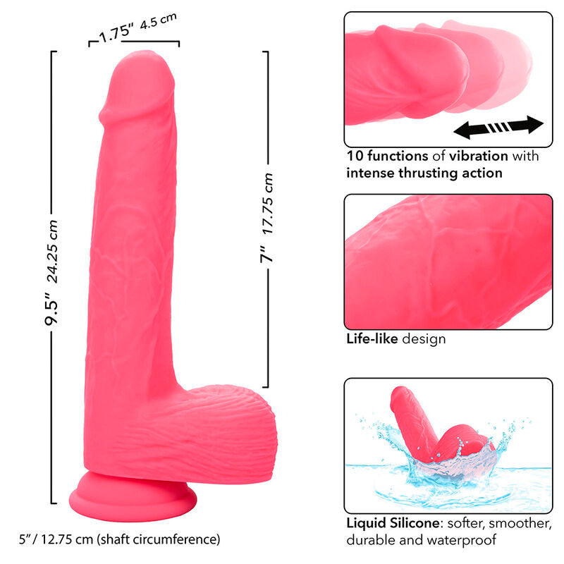 CALEXOTICS - VIBRATORE REALISTICO 10 VIBRAZIONI E ROSA