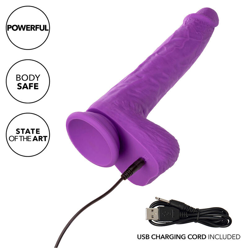 CALEXOTICS - VIBRATORE RICARICABILE E ROTANTE A BORCHIE 10 VIBRAZIONI VIOLA