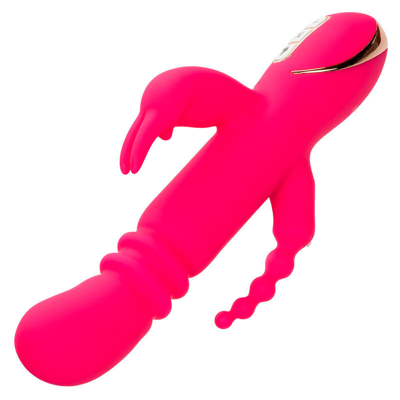 CALEXOTICS - JACK FANTASY VIBRATORE TRIPLO RISCALDABILE ROSA CONIGLIO